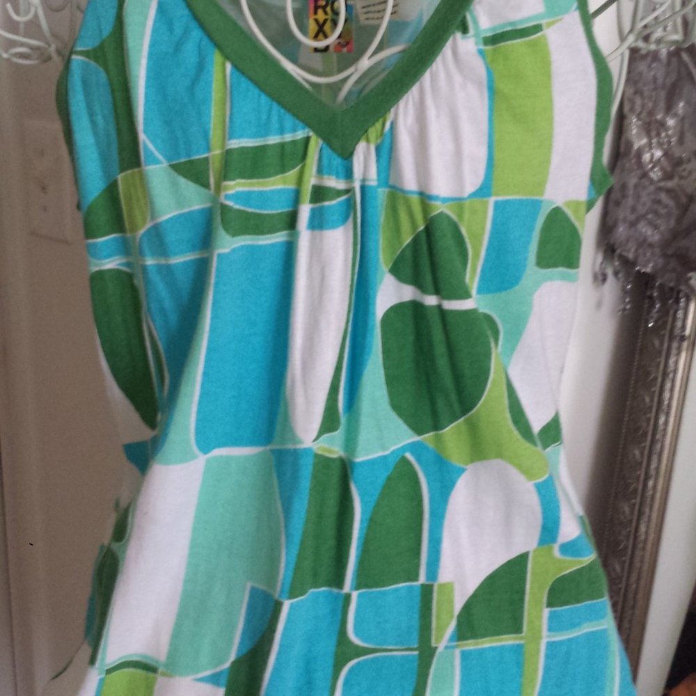 Roxy Top Sleeveless V neck Top Roxy Girls Top - Picture 3 of 9